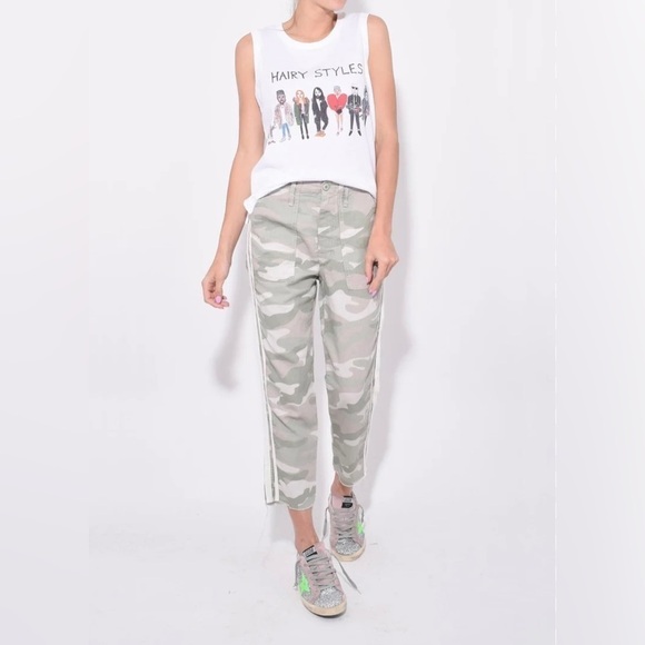 Mother womens jeans size 27 straight leg cropped camo the shaker chop crop - Picture 1 of 13